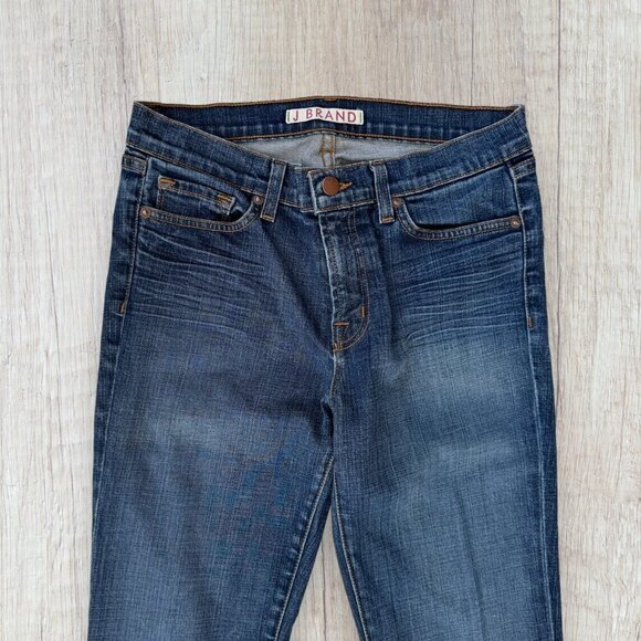 J BRAND The Straight Leg Mid Rise Dark Vintage 805C012 Stretch Denim Jeans 29 - Picture 2 of 7